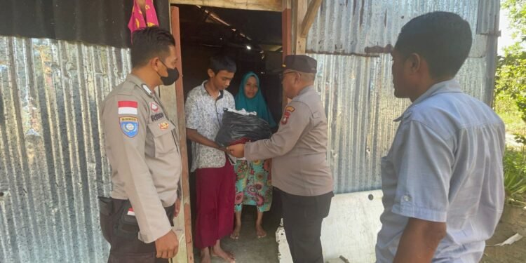 Jum’at Berkah, Polres Bintan Juga Bagikan Paket Sembako Kepada Anak Penyandang Disabilitas.
