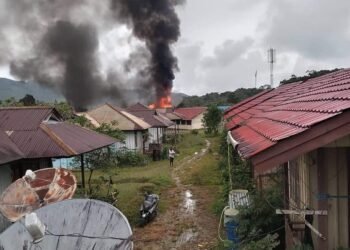 KKB Kodap XXXV Kembali Lancarkan aksi dengan Membakar SMK Negeri 1 Oksibil Kabupaten Pegunungan Bintang.