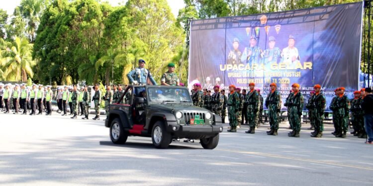 Tingkatkan Disiplin Prajurit, Kasdam XII/Tpr Buka Operasi Gaktib dan Yustisi POM TNI TA 2023.