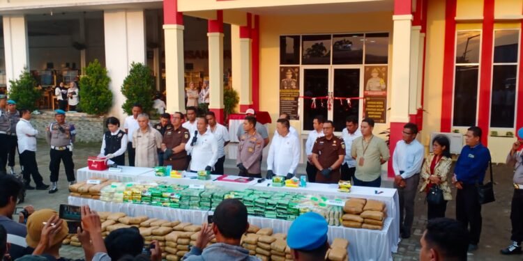 Polda Sumut Musnahkan Ratusan Kilogram Sabu-Ganja, Dan Ribuan Pil Ekstasi.