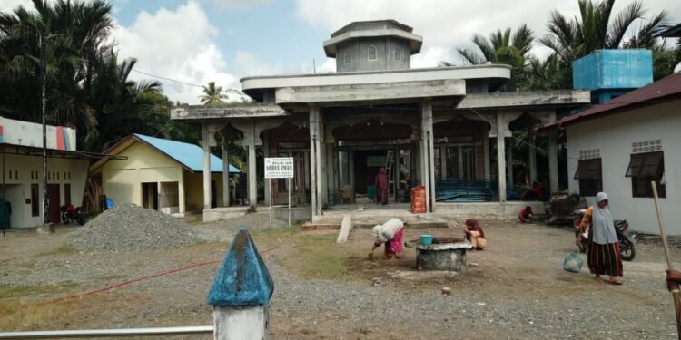 Baru Rampung 80%, Masjid Nurul Iman Gampong Ladang Butuh Bantuan Anggaran.