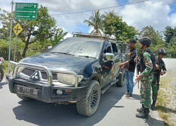 Yakinkan Yalimo Aman dan Kondusif, Satgas YR 142/Kj Bersinergi Dengan Polres Gelar Sweeping Gabungan.