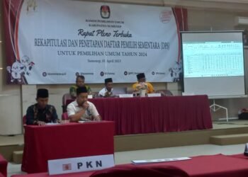 KPU Sumenep Tetapkan DPS Pemilu 2024 Melalui Sidang Pleno.