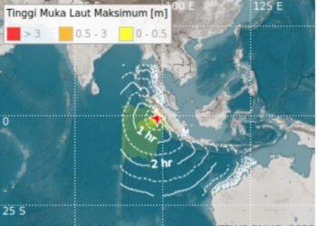 Gempa Magnitudo 7,3 SR Pagi Ini Selasa 25 April 2023, Info BMKG Peringatan Dini Tsunami.