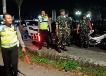 Koramil dan Polsek Boyolali Gelar Patroli Kamtibmas Bersama.