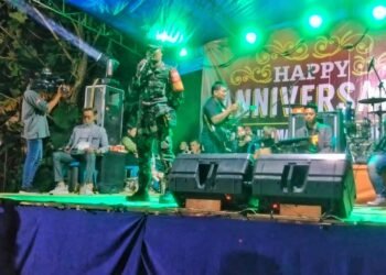 Babinsa Koramil Nogosari Hadiri dan pengamanan Malam Aniversary Sinoman Pemuda Binaan.