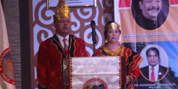 Kabidhumas Polda Kepri Hadiri Pelantikan Dewan Pengurus Wilayah Persatuan Masyarakat NIAS BARAT Indonesia Kepulauan Riau.