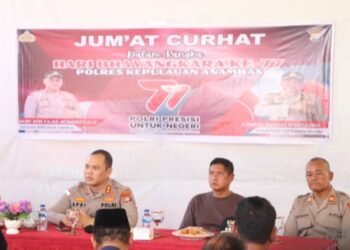 Kapolres Kepulauan Anambas Laksanakan Jumat Curhat Yang Dilakukan Dalam Rangka HUT Bhayangkara yang Ke-77