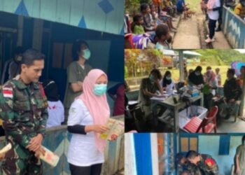 Peduli Kesehatan, Satgas Yonif 143/TWEJ Adakan Penyuluhan Bahaya TBC dan Layanan Kesehatan di Perbatasan RI