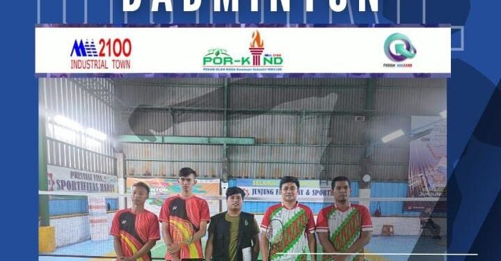 Ikuti Kejuaraan PORKIND-MM2100 PT. DCS (Bakery Division) Cabang Badminton Masuk Fase Semi Final