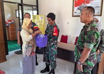 Bati Wanwil dan Babinsa Beri Bantuan Gizi Program Penuntasan Stunting di Wilayah Serengan