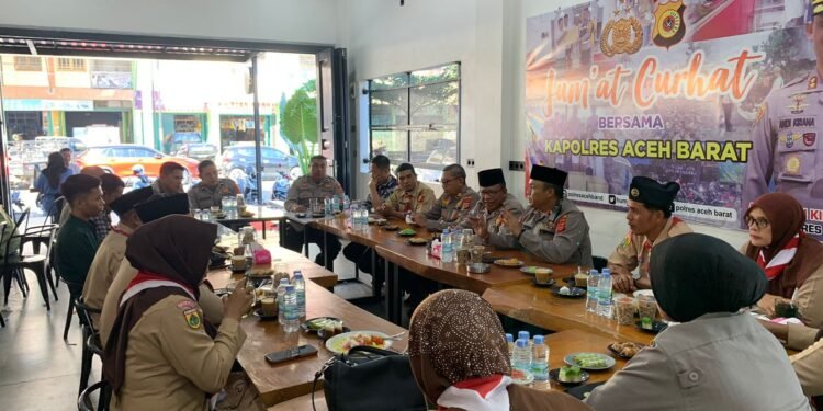Kapolres Aceh Barat Gelar Jum’at Curhat Bersama Saka Bhayangkara