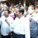 Menhan Prabowo Dampingi Presiden Jokowi Blusukan di Pasar Grogolan, Pekalongan