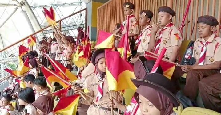 Menindaklanjuti Instruksi Kadispen Kab. Bekasi, Kwartir Ranting Cikarang Utara Ikut Serta Upacara Apel Besar Pramuka Ke-62 Tingkat Provinsi Jabar 