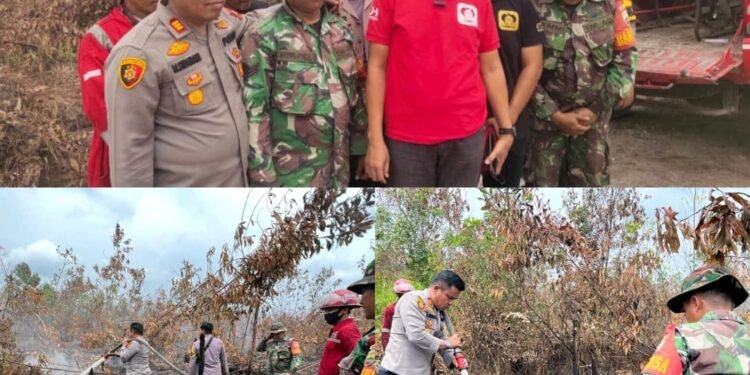 Tim Gabungan Satgas Karhutla Kampar Terus Berupaya Padamkan Titik Api