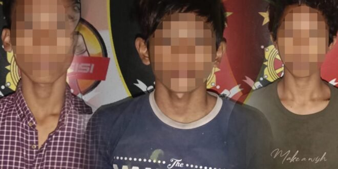 Polsek Panjang Amankan 3 Orang Pelaku Bajing Loncat.