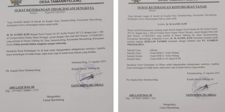 Diduga Pemerasan, Camat Barombong Bebani Warga Puluhan Juta Untuk Tandatangan Suket (SKKT)
