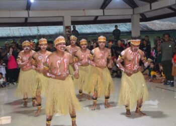 Sambut HUT Ke-78 TNI, Kodim 1710/Mimika Gelar Turnamen Tari Seka