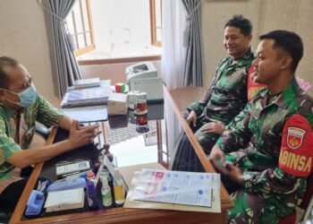 Tak Kenal Maka Tak Sayang, Serda Ichsan Anggota Baru Koramil 03 Serengan Silaturahmi dengan Lurah Tipes