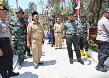Capai Target, Jembatan Sasaran TMMD Sengkuyung III Penghubung Dk. Brahu – Dk. Muning Telah Selesai Dikerjakan