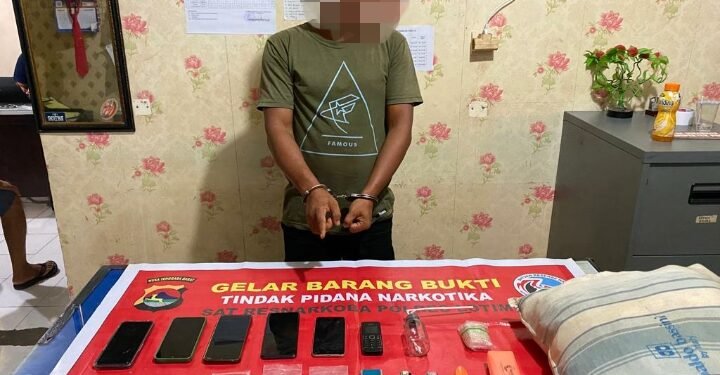 Satresnarkoba Polres Lomtim Berhasil Ungkap Kasus Narkotika di Desa Masbagik Selatan.