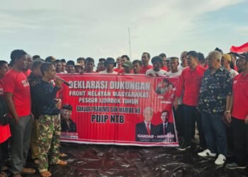 PNMP Lombok Timur Nyatakan Dukungan Siap Menangkan Pasangan Capres Ganjar dan Mahfud MD.