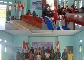Satgas Yonif 122/TS Tingkatkan Motivasi Masyarakat di Wilayah Perbatasan Tentang Pengelolaan Sumber Daya Alam Melalui Forum Group Discussion (FGD)