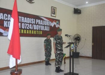 Dandim 0724/Boyolali Pimpin Korps Raport Pindah Satuan Perwira Kodim
