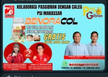 PasGibran dan Caleg PSI Makassar Akan Gelar Pemeriksaan Kesehatan Penderita Diabetes Melitus Se-Makassar.