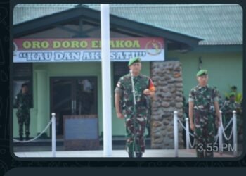 Danrem 174/ATW Pimpin Upacara Penerimaan Dan Pelepasan Satgas Pam Obvitnas PT. Freeport Indonesia