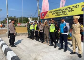 Puluhan Personel Kodim Boyolali Di Terjunkan Dukung Pengamanan Pos Nataru