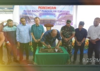 Pasar Rakyat Pangkalan Brandan Diresmikan Plt Bupati Langkat