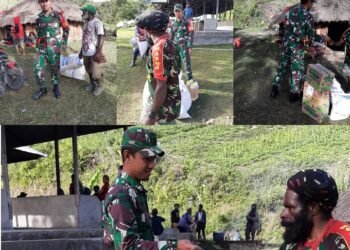 Babinsa Posramil 1714-06/ Tingginambut Beri Bantuan Kepada Masyarakat Yang Kena Musibah