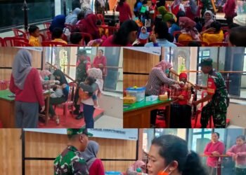 Babinsa Turut Sukseskan Pekan Imunisasi Nasional