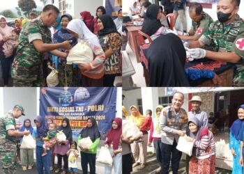 Wujudkan Pemilu Damai, Sinergritas TNI Polri Boyolali Laksanakan Baksos dan Pembersihan Pasar Kaki Gunung Merapi