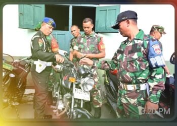 Budayakan Tertib Lalu Lintas dan tekan pelanggaran, Denpom IV/4 Surakarta Periksa Kendaraan Anggota Kodim 0726/Sukoharjo