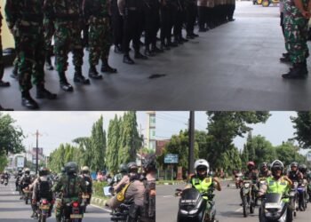 Gelar Patroli Gabungan Kodim 0726/Sukoharjo dan Polres Sukoharjo, Jaga Kondusifitas wilayah