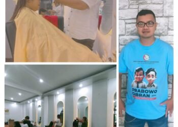 Relawan Unik Pas Gibran Bali. Hair stylist Cepy Legian