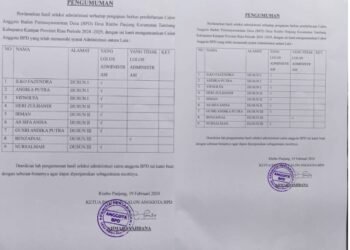 Camat dan Panitia Diduga Jegal Salah Seorang Calon Dalam Pemilihan Anggota BPD Rimbo Panjang.
