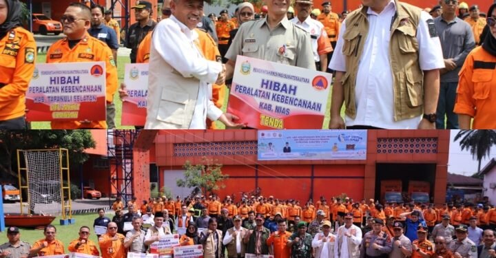 Hari Kesiapsiagaan Bencana 2024, Pemprov Sumut Serahkan Bantuan Alat Kebencanaan Senilai Rp1,8 Miliar Kepada Kabupaten/Kota