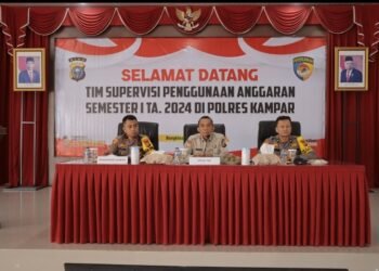 Supervisi Penggunaan Anggaran Semester 1 T.A 2024 oleh Ro Rena Polda Riau di Polres Kampar