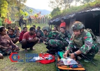 Satgas Yonif 323 Buaya Putih Gelar Pelayanan Kesehatan Gratis