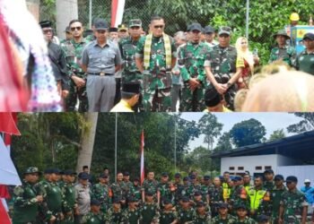 Danrem 031/WB Dan Wasev Kasad Tinjauan Lokasi TMMD ke 121 Kodim 0313/KPR.