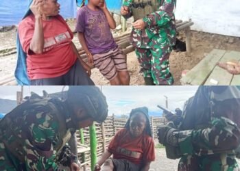 Komitmen Satgas Yonif 323 Buaya Putih Untuk Berikan Pelayanan Kesehatan Masyarakat Papua