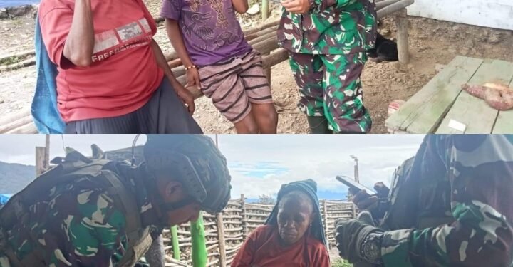 Komitmen Satgas Yonif 323 Buaya Putih Untuk Berikan Pelayanan Kesehatan Masyarakat Papua