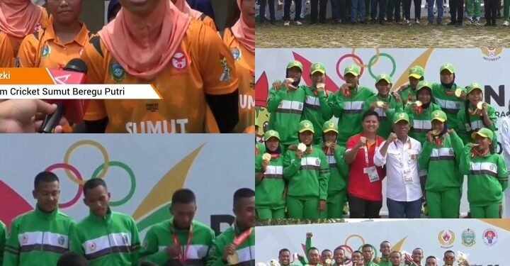 Tim Putra-Putri Kriket Sumut Persembahkan Emas