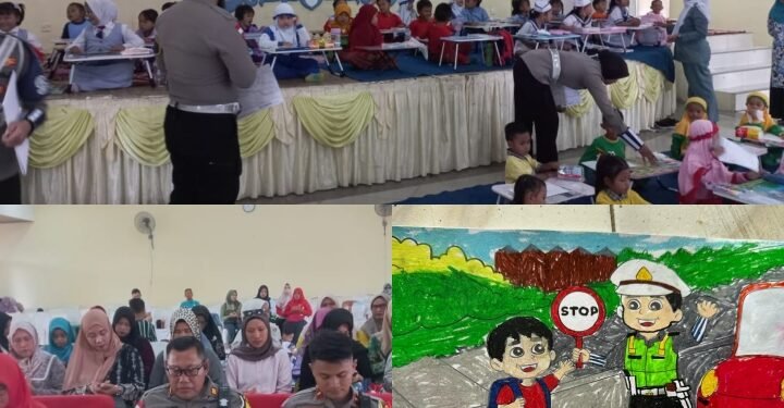 Sambut HUT Lalu Lintas Ke-69, Satlantas Polres Bintan Gelar Lomba Mewarnai