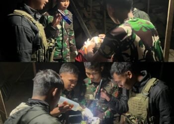 Satgas Yonif 323 Buaya Putih Bantu Obati Luka Masyarakat Akibat Kecelakaan