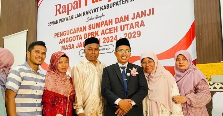 Toke Jafar Atau M. Jafar, ST Dilantik Jadi Anggota DPRK Aceh Utara.