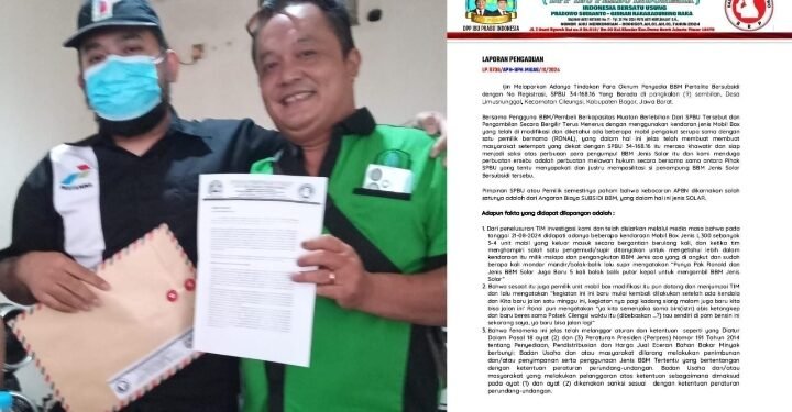 Pengumpul BBM Jenis Solar Bersubsidi Bersama Pihak SPBU 34-168.16 Di Pangkalan 9 Jl.Narogong Jadi Terlapor Dugaan Tindak Pidana Migas Oleh DPP Ibu Prabu 08